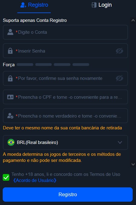 Fill out the Registration Form